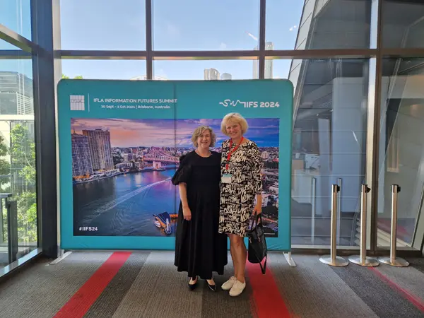 Lenka Prucková s&nbsp;prezidentkou IFLA Vicky McDonaldsovou. Foto: archiv Lenky Pruckové